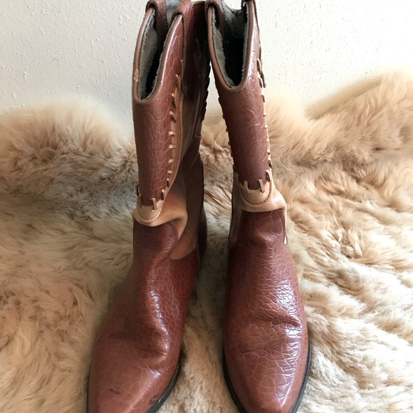 DINGO COWBOY BOOTS Vintage Leather Size 8 - Picture 3 of 7